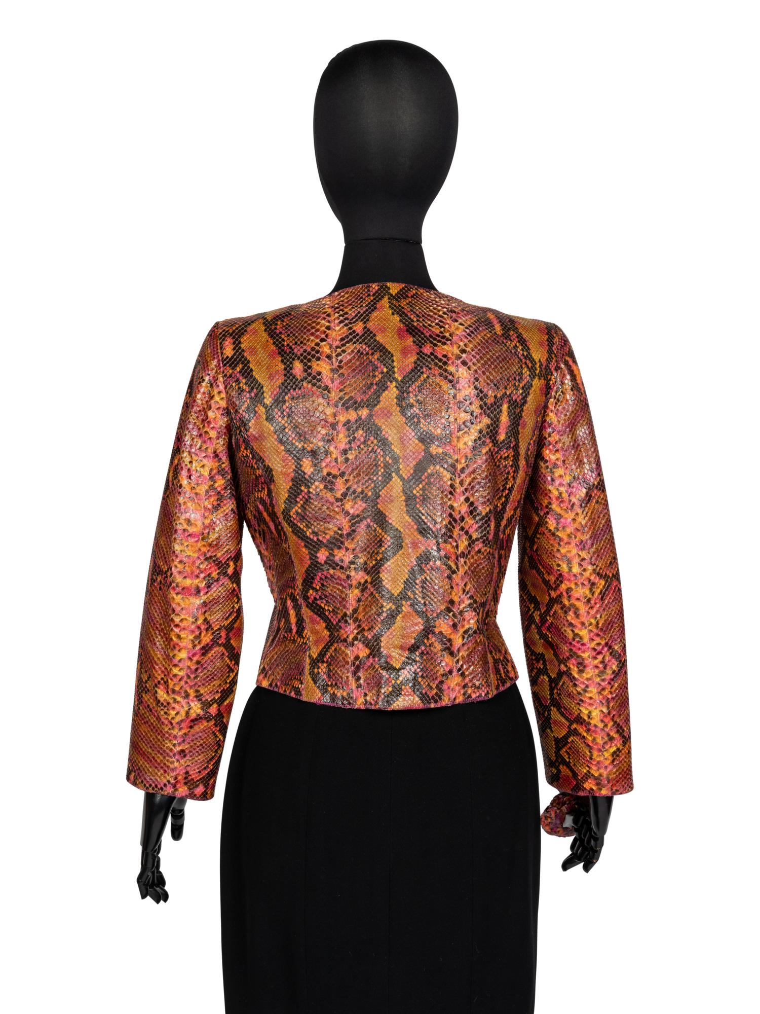 Chanel Pink Python Jacket & Python Camellia Pin, 2000