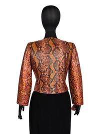 Chanel Pink Python Jacket & Python Camellia Pin, 2000