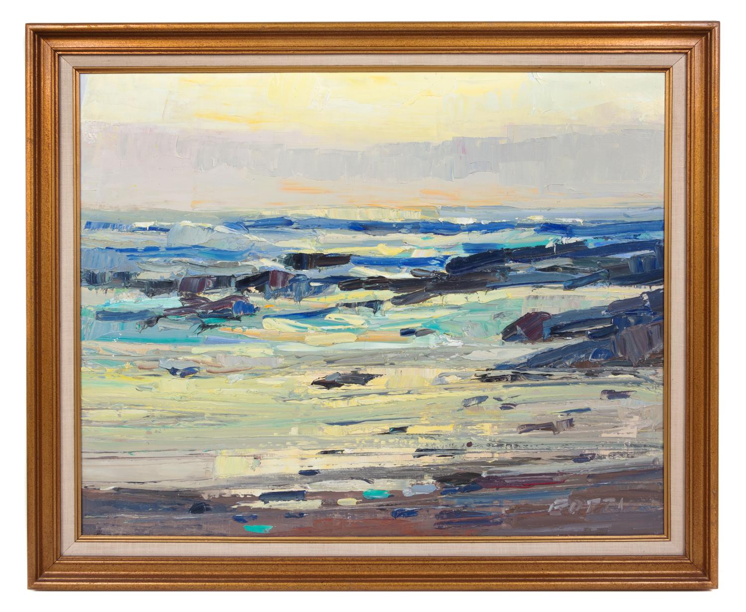 Italo Botti (American, 1923-2003) Abstract Landscape oil on…