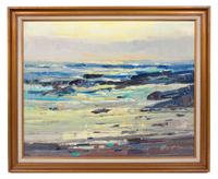 Italo Botti (American, 1923-2003) Abstract Landscape oil on…