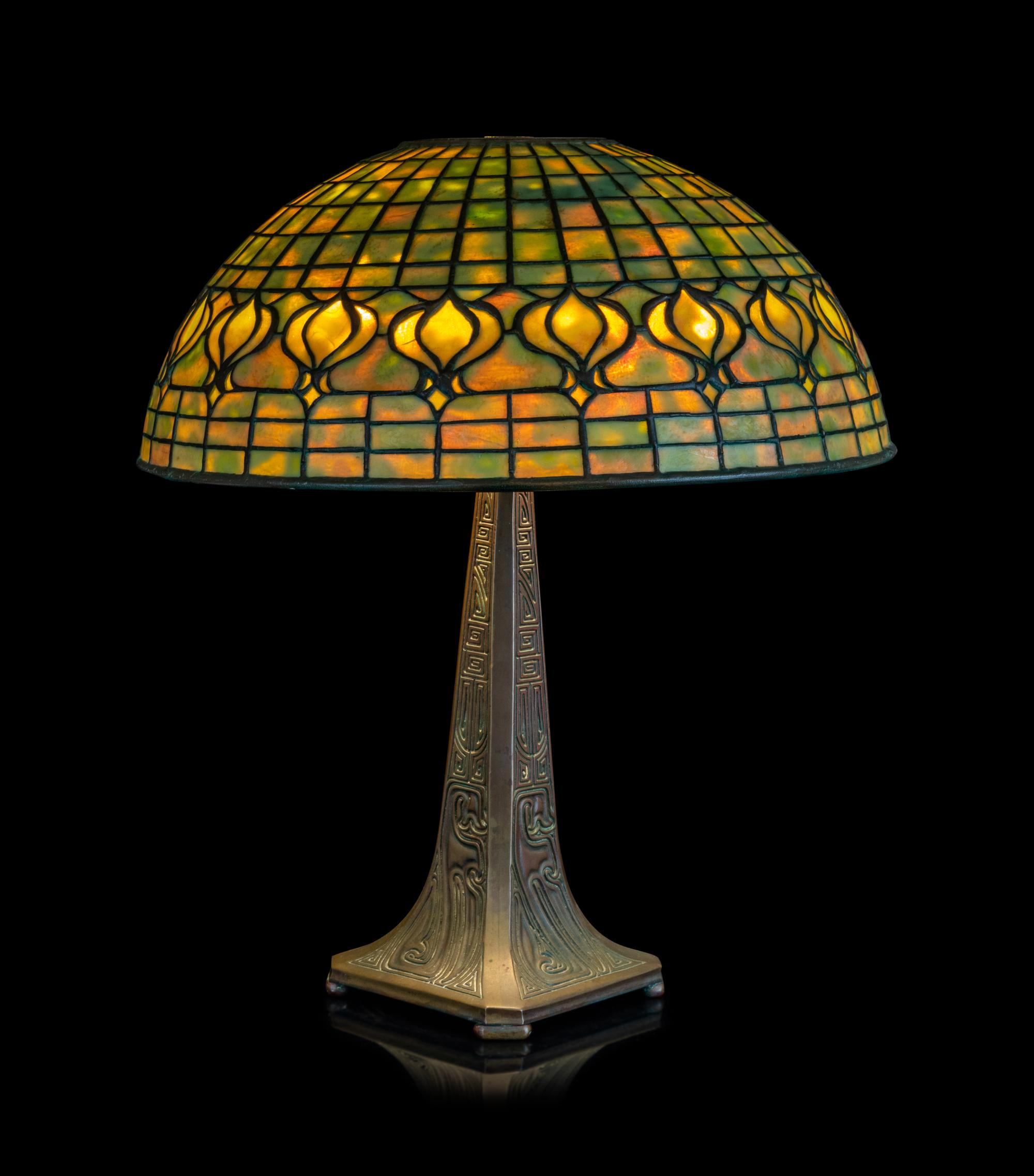 An American Bronze Leaded Table Lamp
