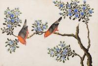 A Set of Twelve Chinese Export Watercolor and Pith Paintings