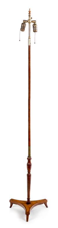 A Brass-Mounted Edwardian Mahogany Pole Screen Height 62 inches. — EARLY 20TH CENTURY
