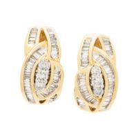YELLOW GOLD AND DIAMOND EARRINGS