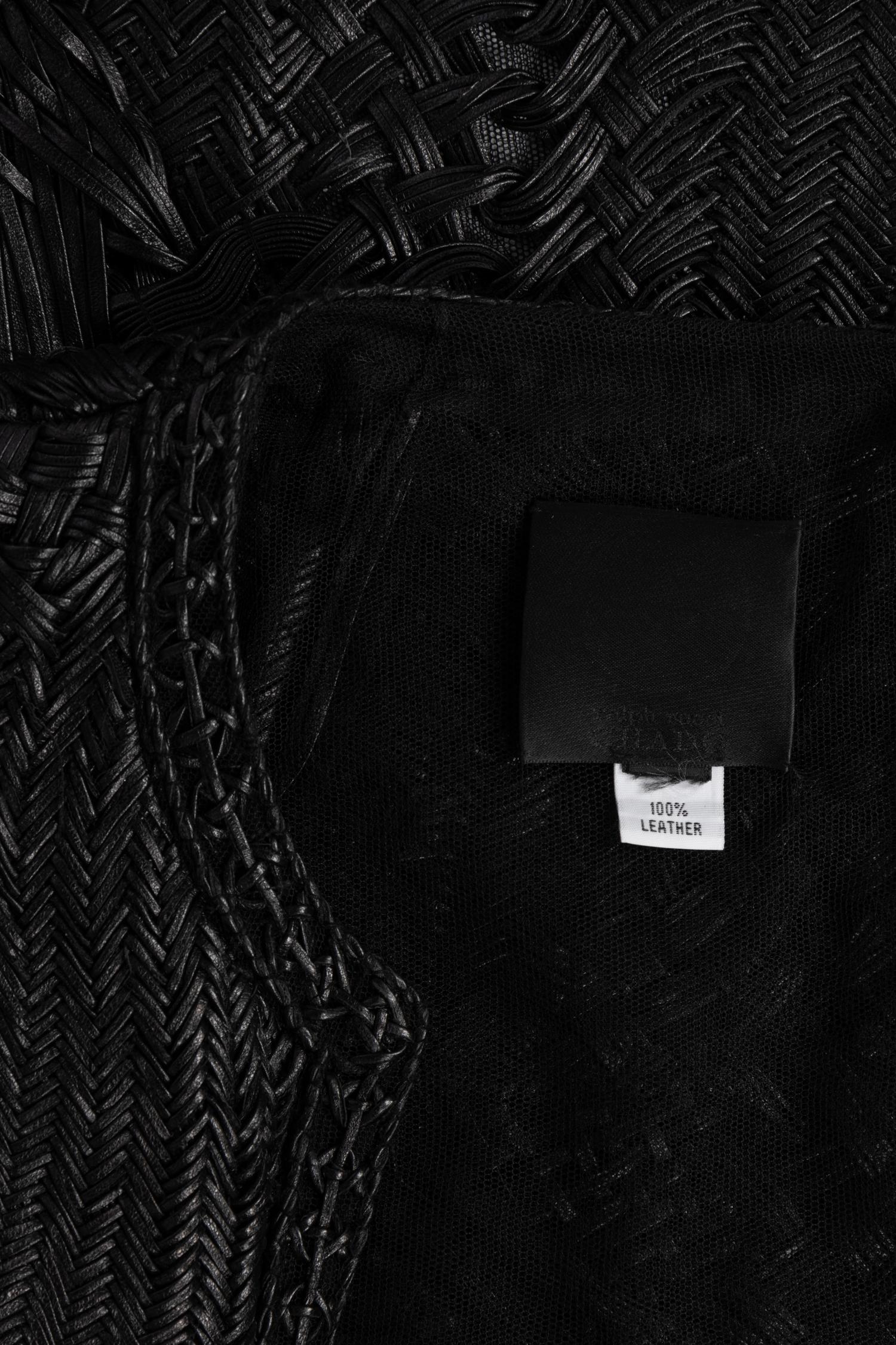 Chado Ralph Rucci Braided and Woven Leather Jacket