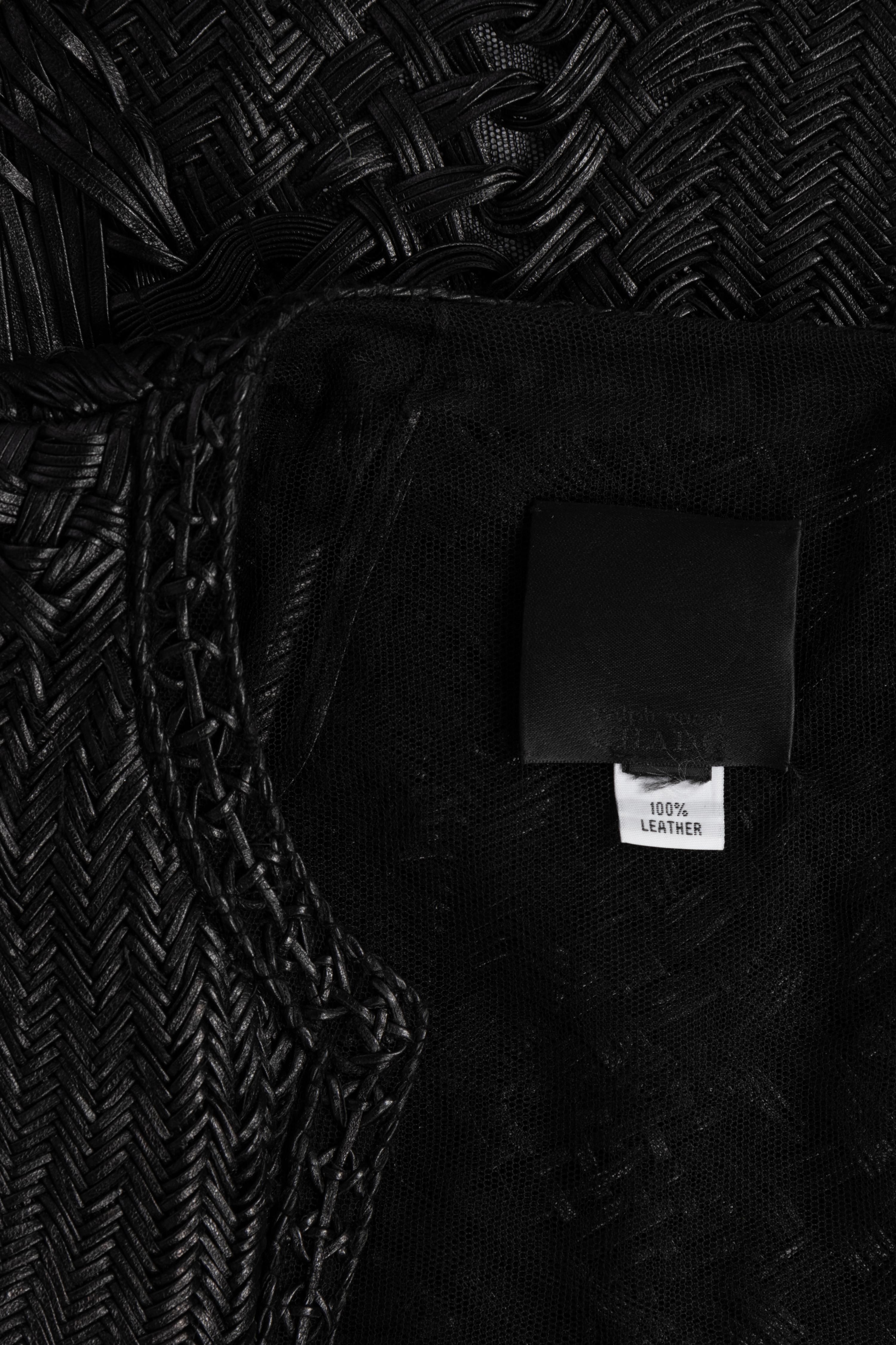 Chado Ralph Rucci Braided and Woven Leather Jacket