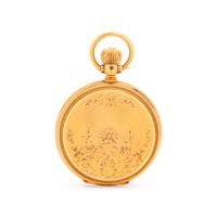 ELGIN, 18K YELLOW GOLD HUNTER CASE POCKET WATCH