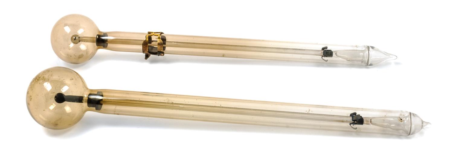 A Pair of English Glass Thermometers Length 16 1/2 inches. — NEGRETTI & ZAMBRA, LONDON, LATE 19TH/EARLY 20TH CENTURY