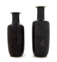 Two Black Glazed Porcelain Vases — 18TH/19TH CENTURY