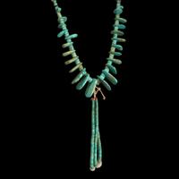 Pueblo Turquoise Tab Necklace, with Joclas