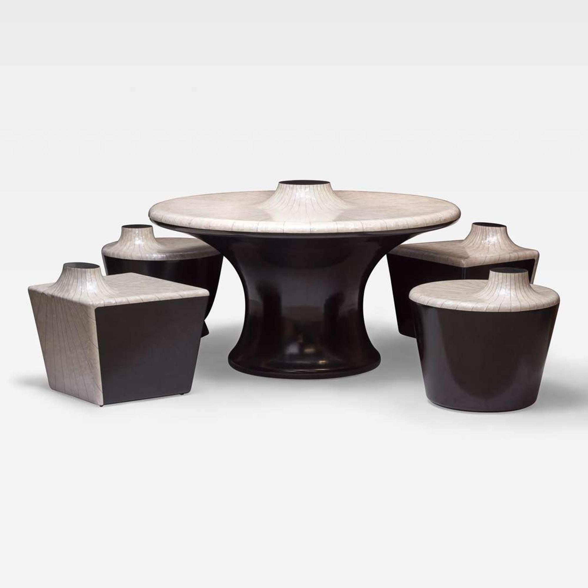 Kang Myung Sun (Korean, b. 1974) "From Glitter 2010-03" Table and Four Chairs, Korea, 2010