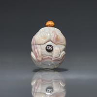Two Chinese Carved Agate Snuff Bottles, Qing Dynasty, 18th to 19th Century — 清中期 瑪瑙鼻煙壺兩支