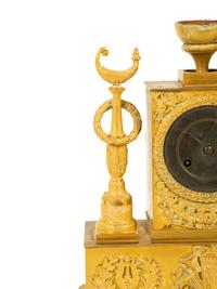 An Empire Gilt Bronze Mantel Clock