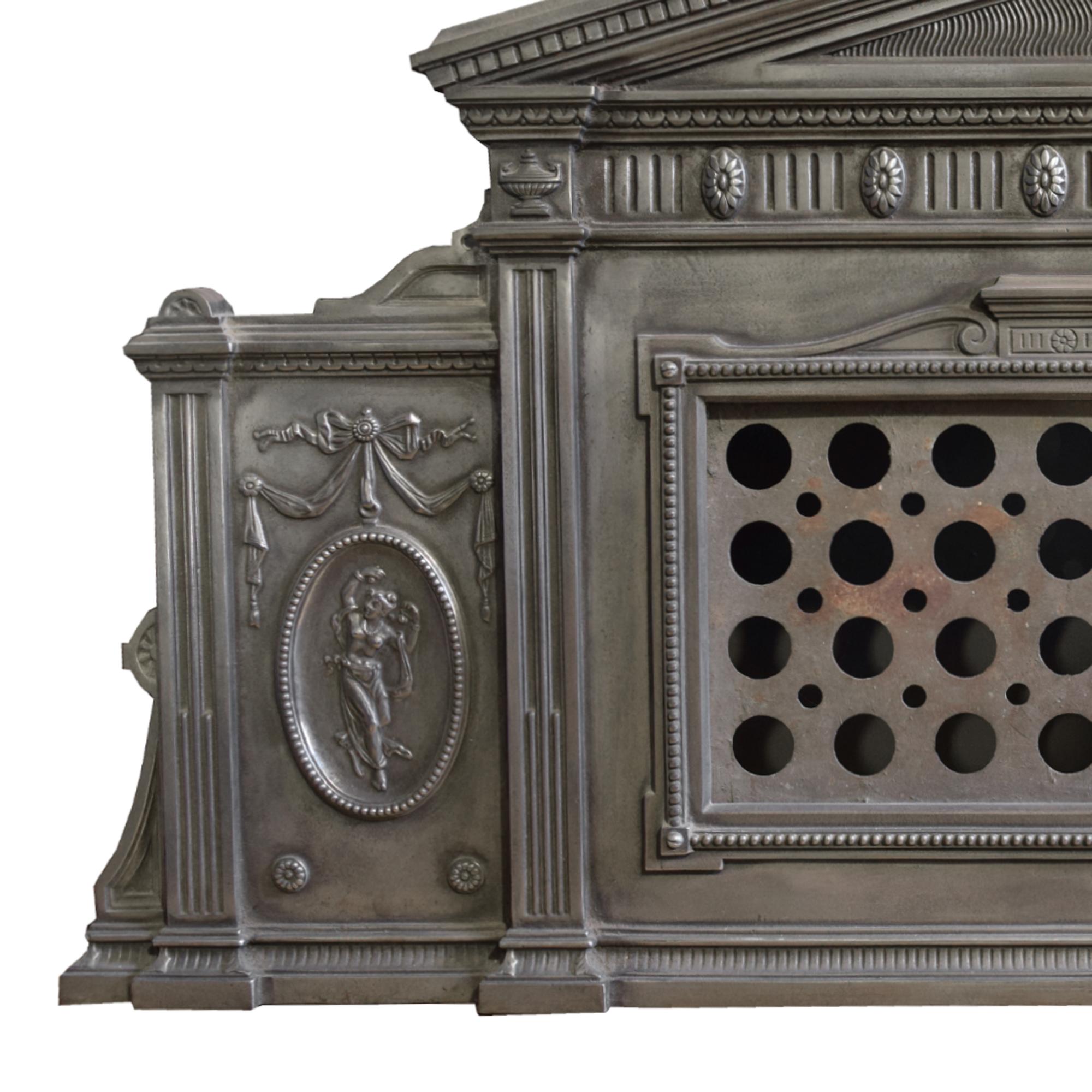 A Cast Iron Overmantel 50" W x 3" D x 27.5" H — England, Circa 1880