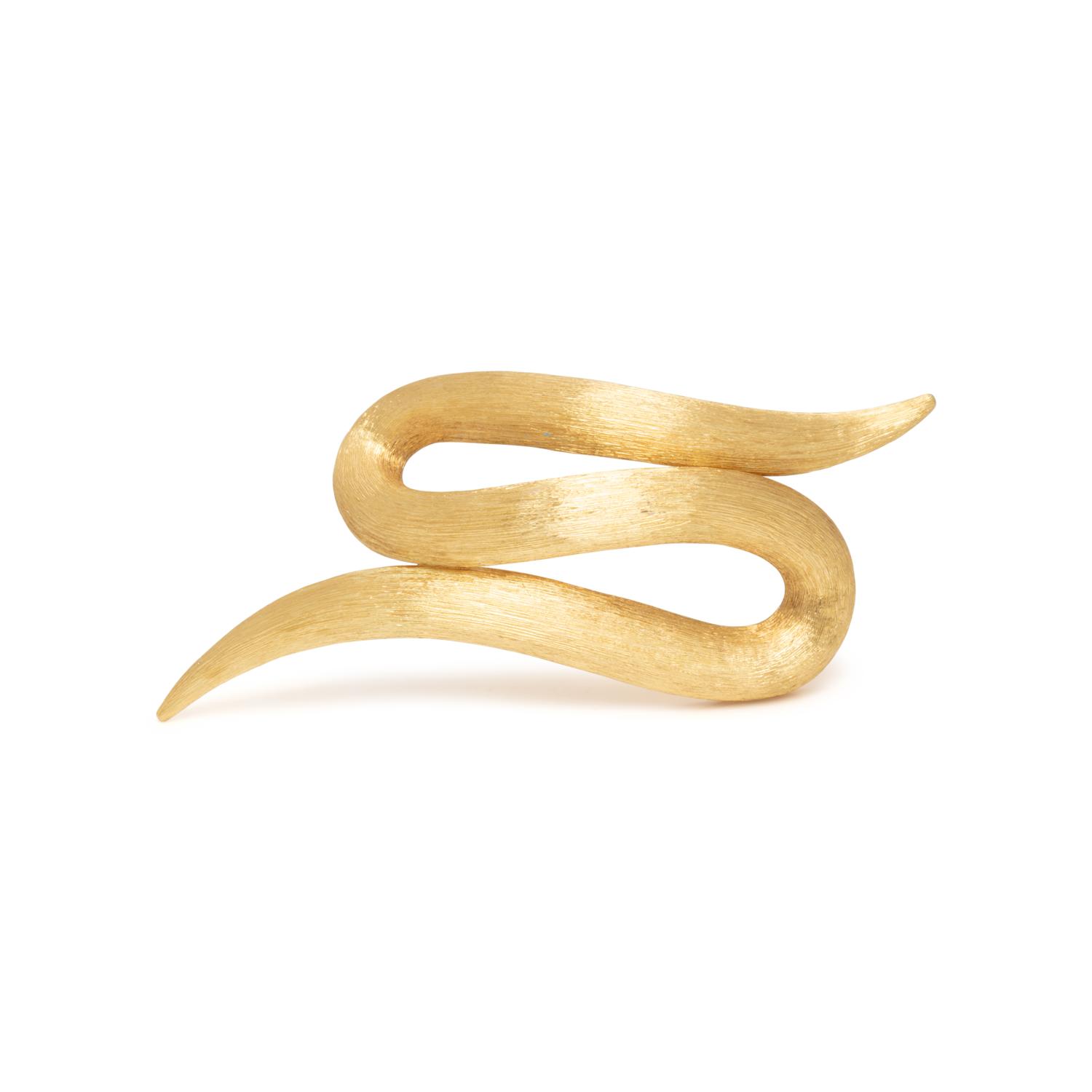 HENRY DUNAY, YELLOW GOLD BROOCH