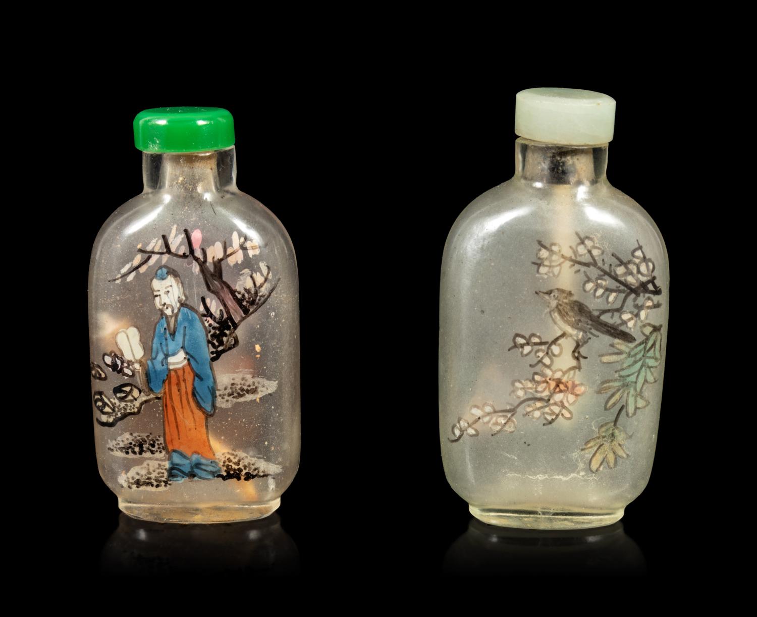 Two Chinese Inside Painted Glass Snuff Bottles