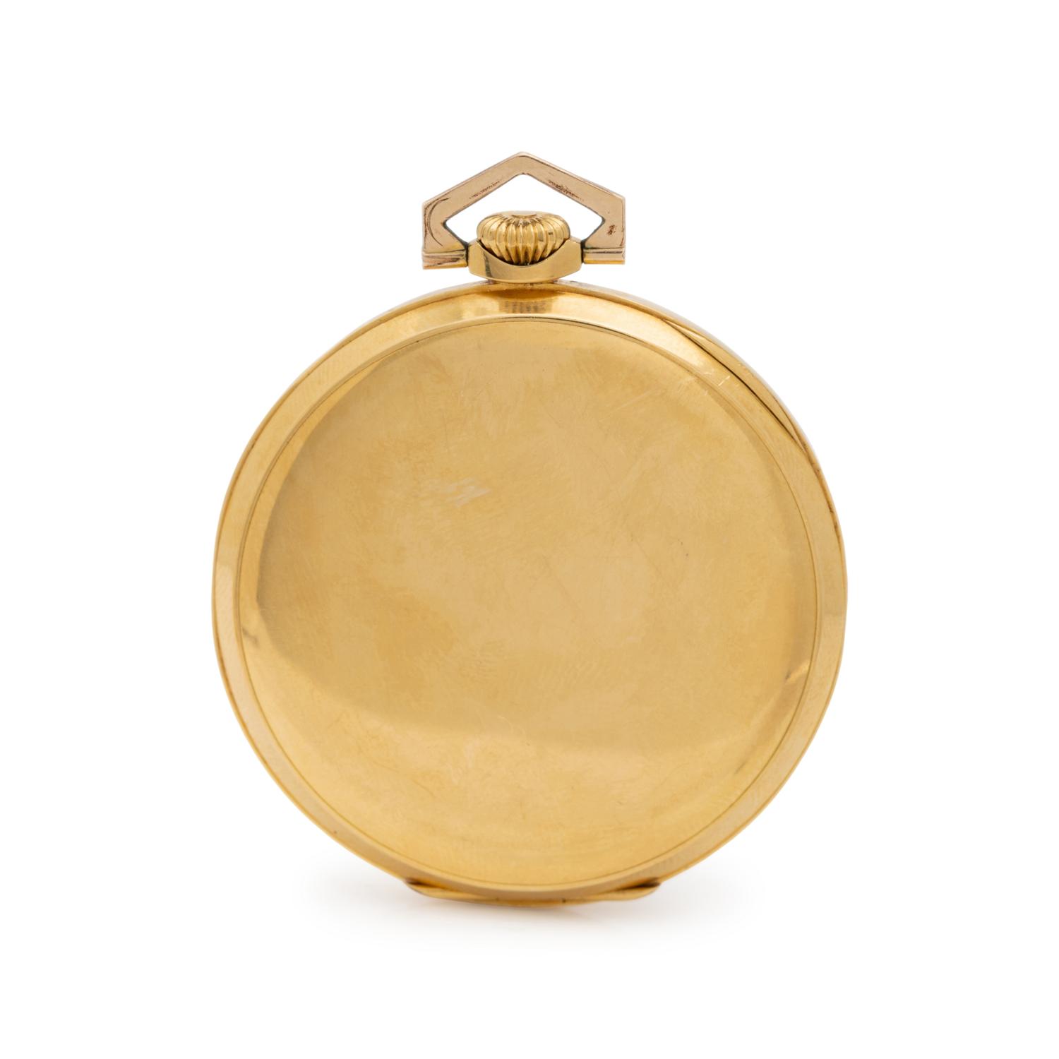 LONGINES, 18K YELLOW GOLD OPEN FACE POCKET WATCH