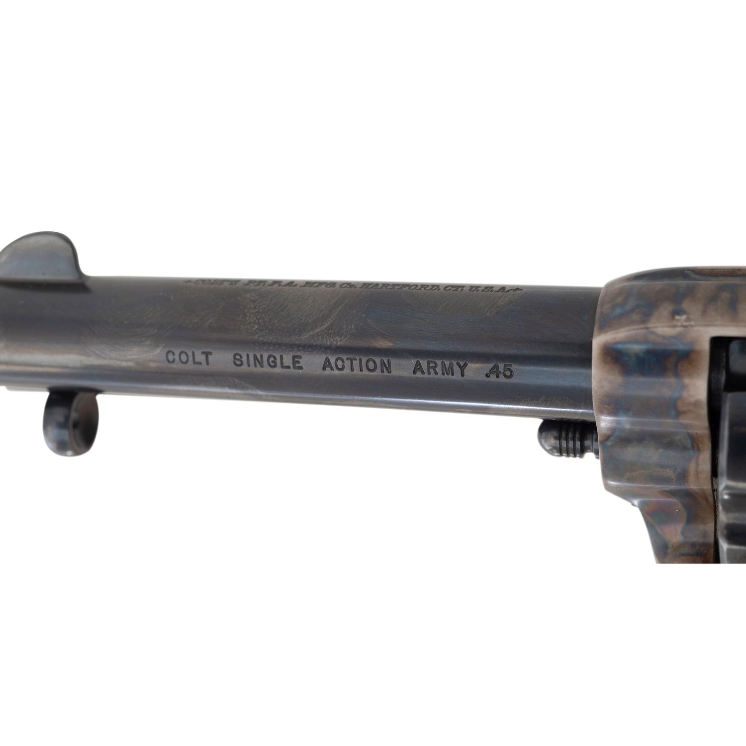 *Consecutively Numbered Pair of Ivory Gripped Colt Single Action Army Revolvers with Black Powder Frames and Bullseye Ejectors in Boxes
