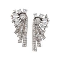 VERDURA, CONVERTIBLE BICOLOR GOLD AND DIAMOND DOUBLE CLIP/BROOCH