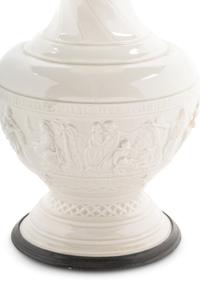 A Nymphenburg Pewter-Mounted Porcelain Ewer