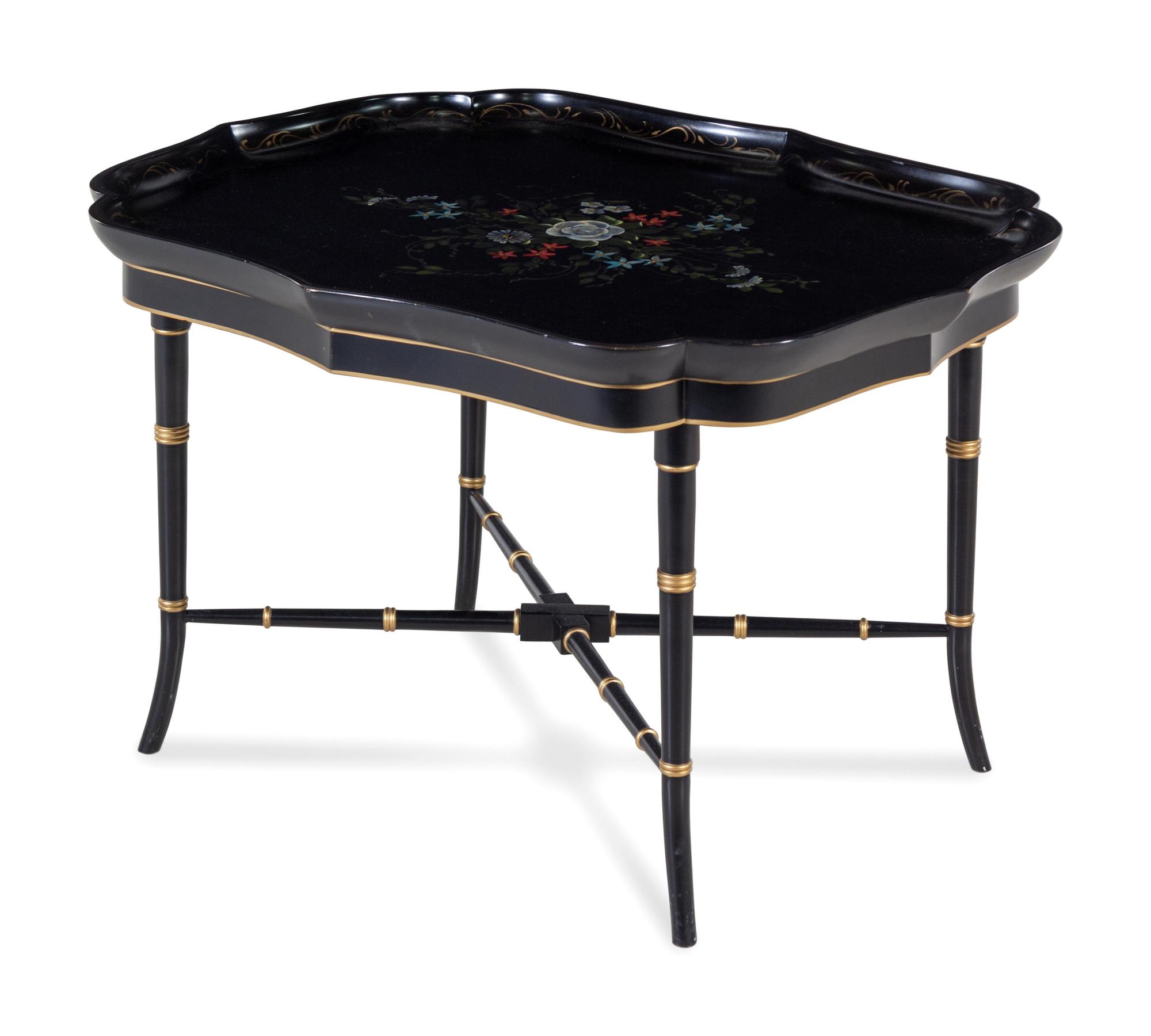 Two Victorian Lacquered Trays