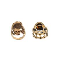 TWO YELLOW GOLD AND OPAL RINGS