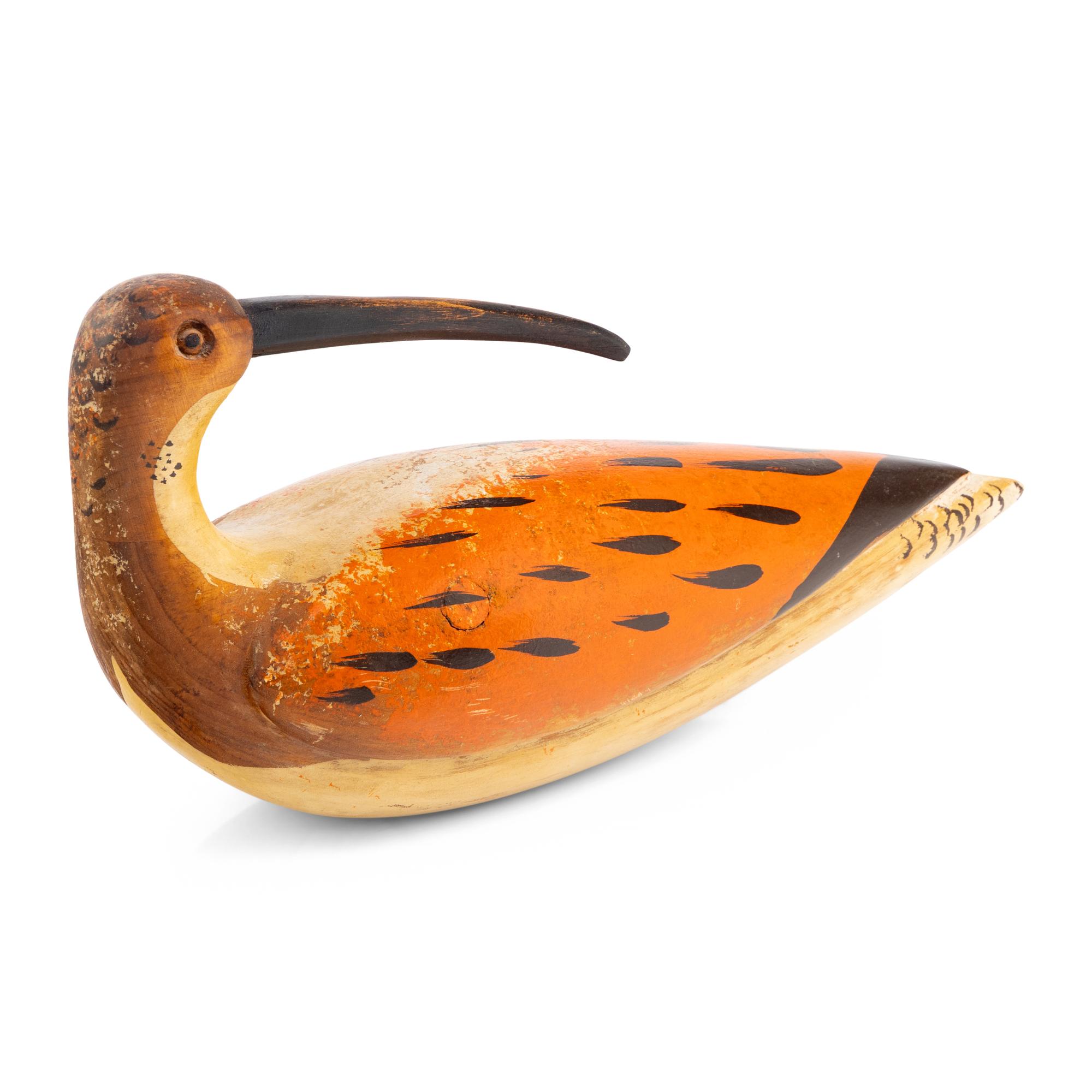 A Carved and Painted Sandpiper Bird Decoy
