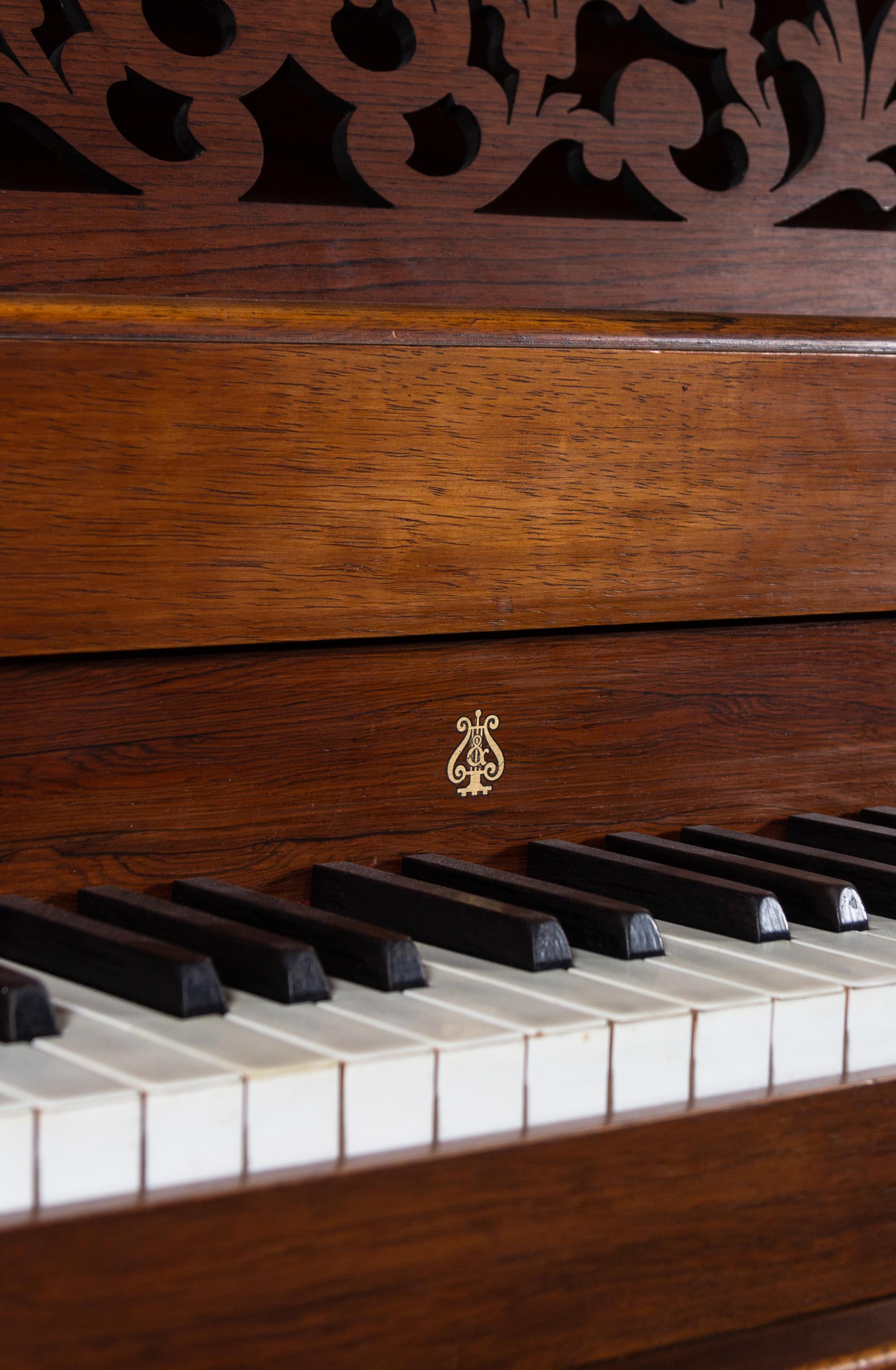 A Steinway and Sons Rosewood Square Piano