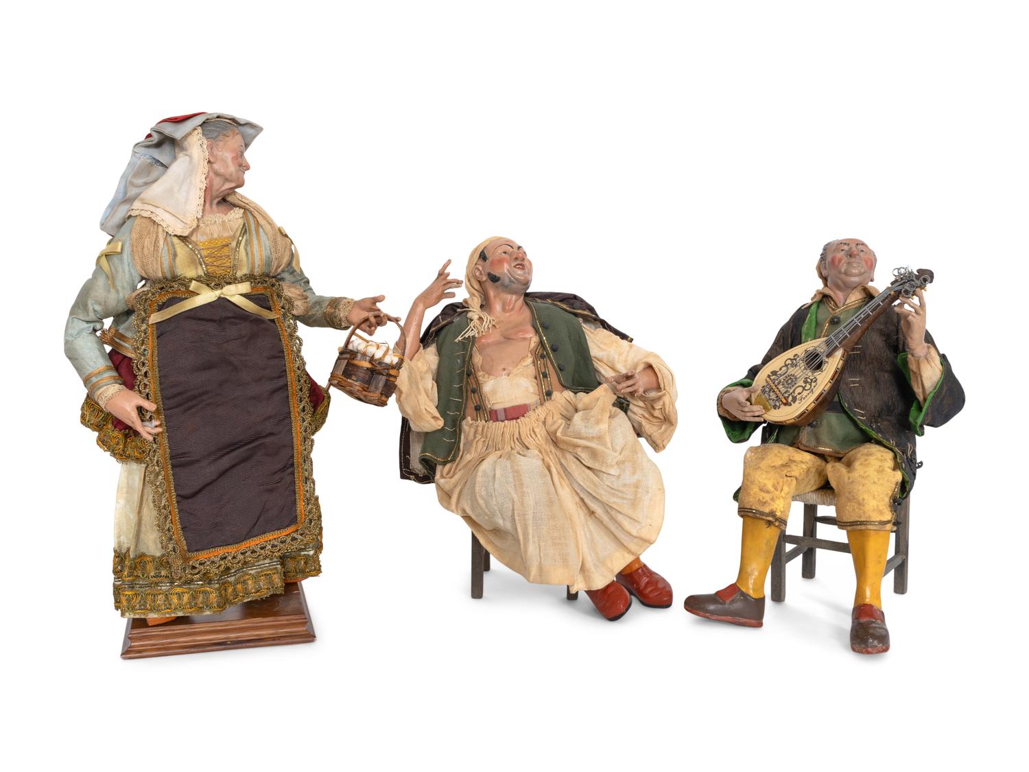 A Set of Three Neapolitan Creche Figures