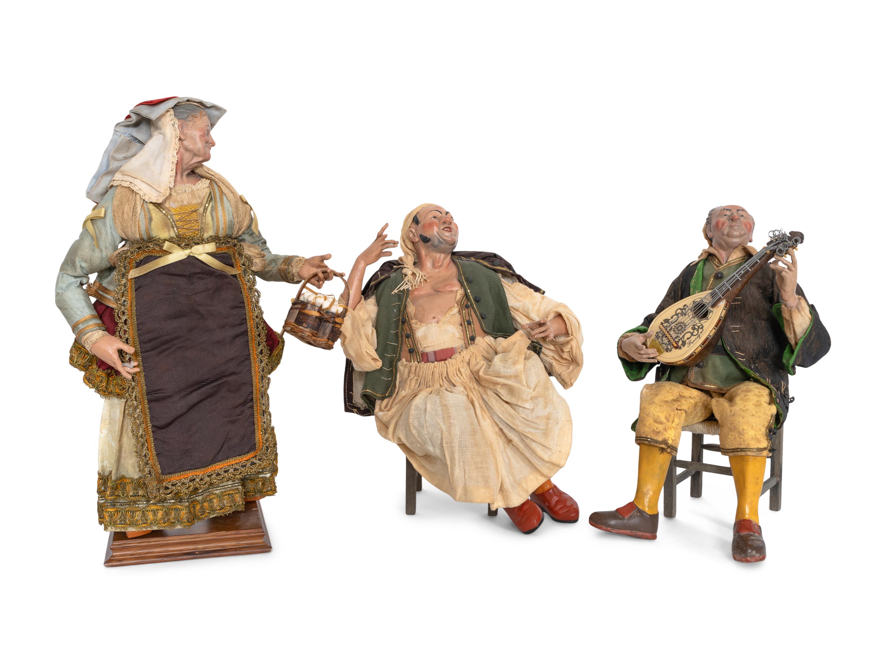 A Set of Three Neapolitan Creche Figures