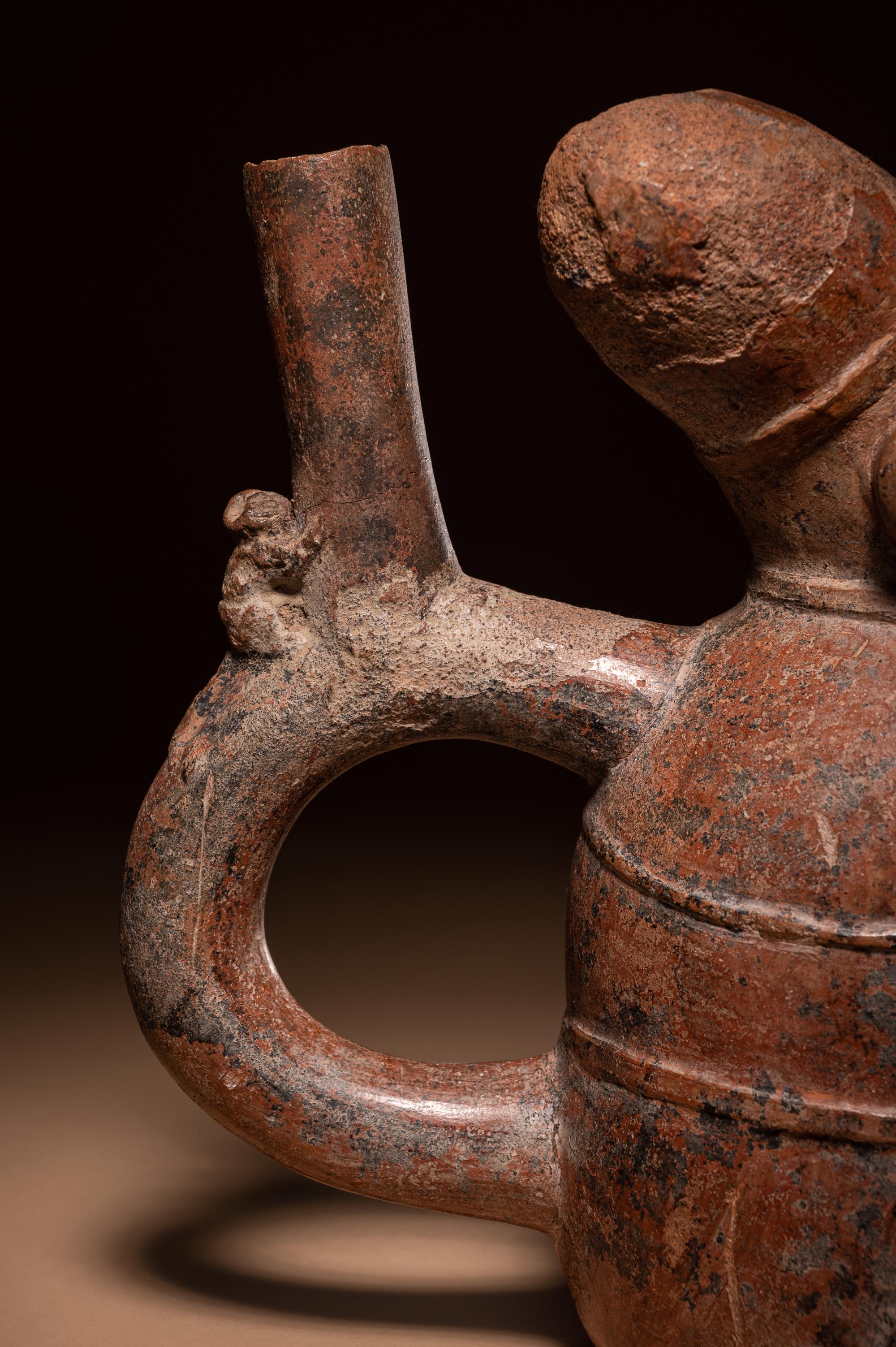 A Chimu or Inca Dreamer Stirrup Vessel