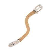BICOLOR GOLD AND DIAMOND BELT MOTIF BRACELET
