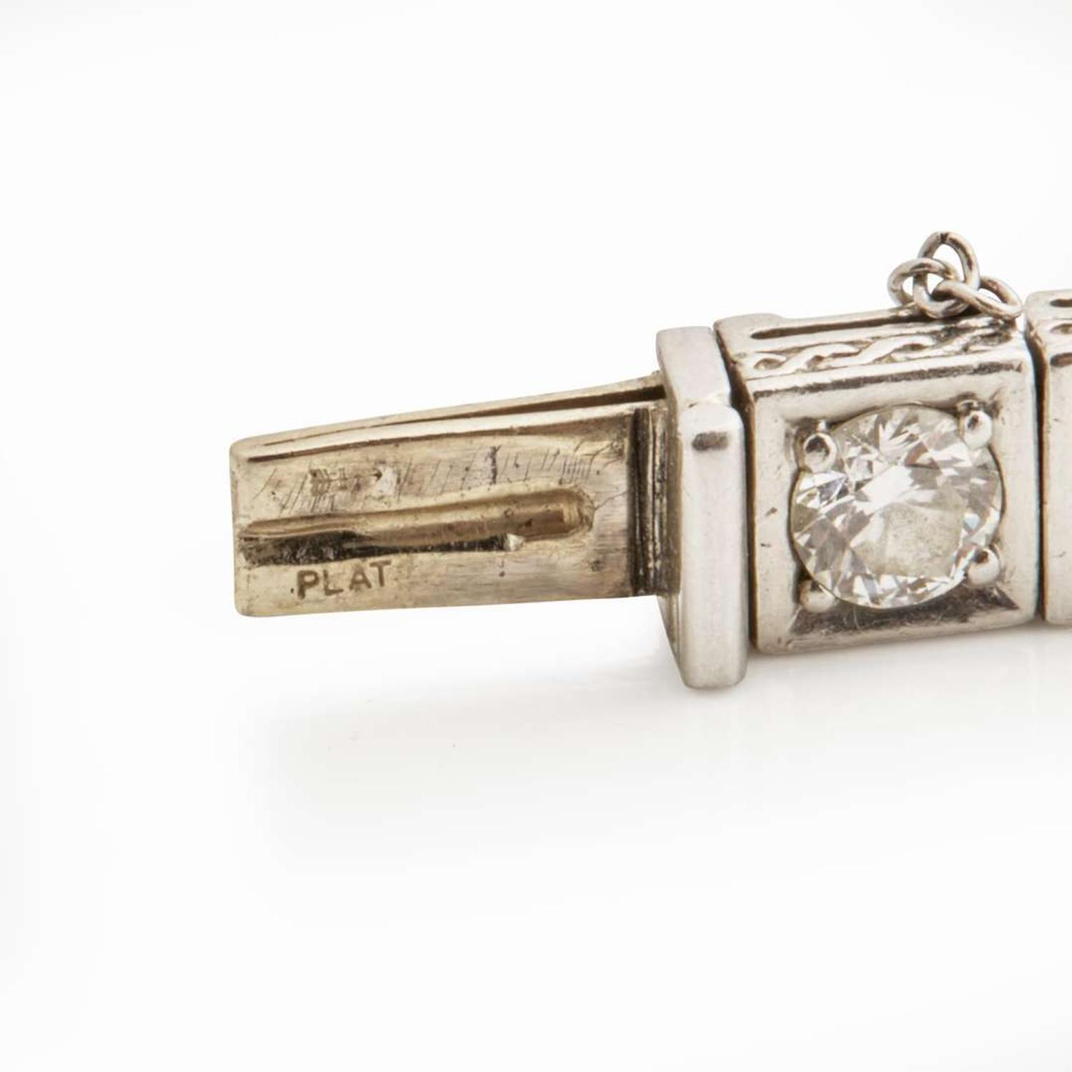 An Art Deco Diamond and Platinum Bracelet