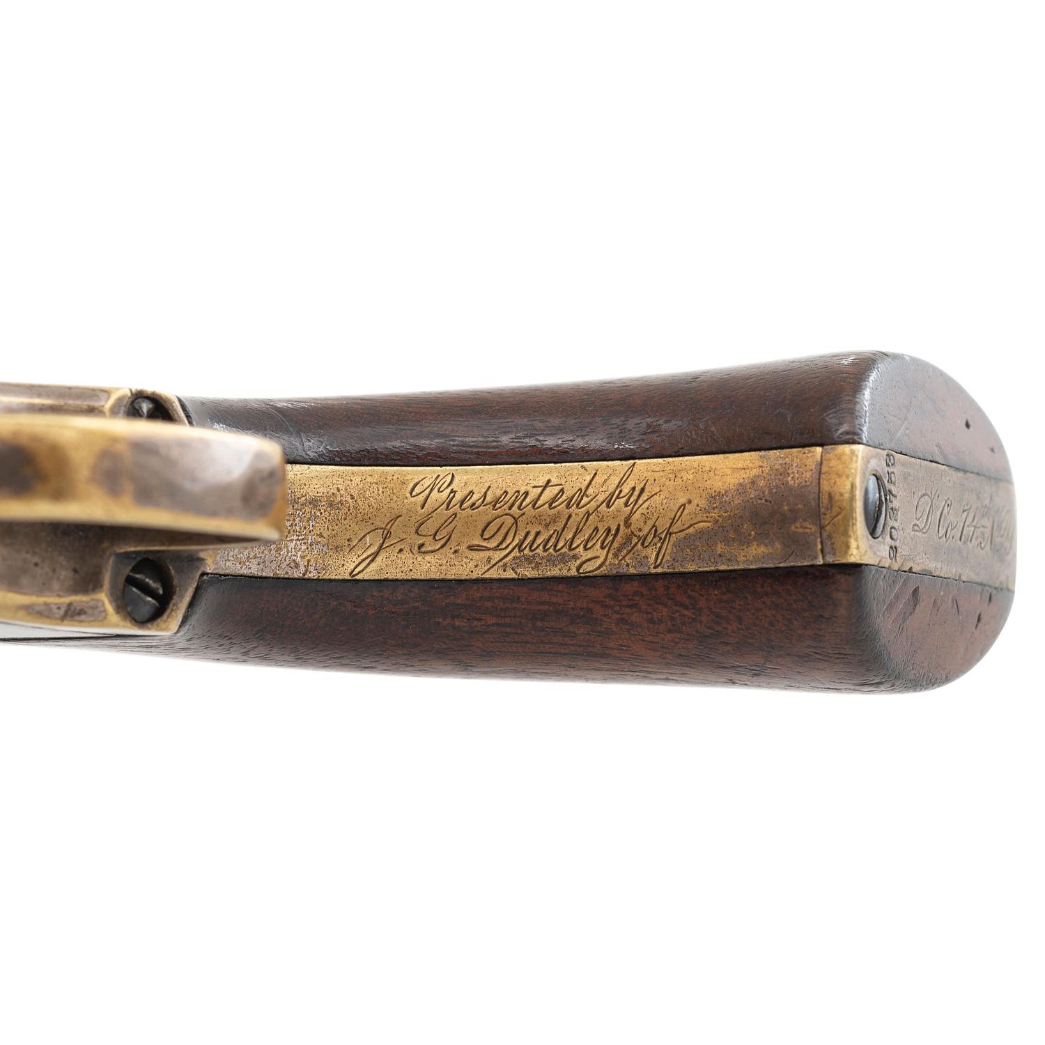 Inscribed Colt Model 1849 Pocket Revolver of Capt. James C. Strong of 21st NY - Wounded at Williamsburg - with some of his letters, published works, and CDV