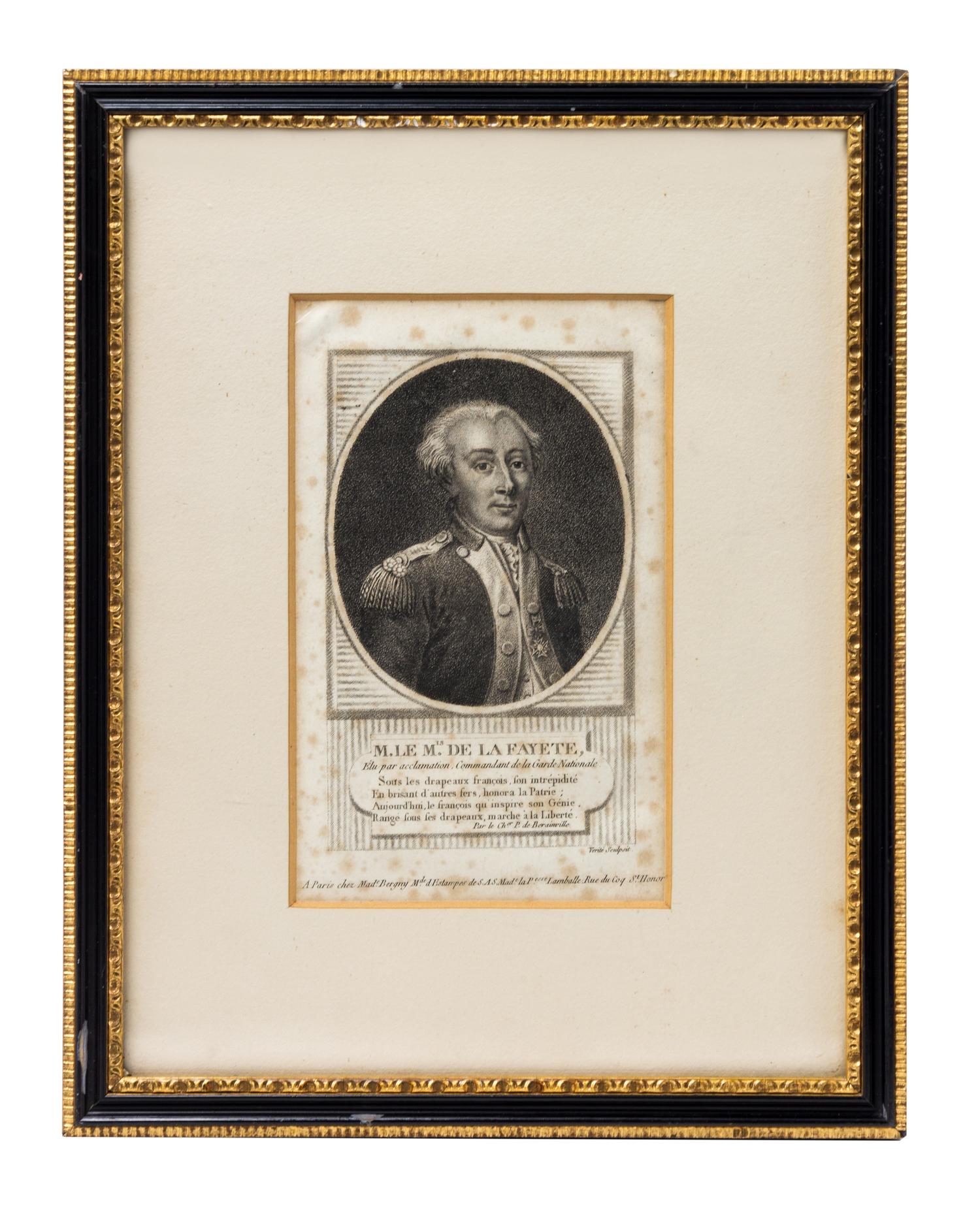 A Group of Six Engravings, 19TH CENTURY, depicting Lafayette; Lady Elizabeth Foster; Roxalana; the State House, Columbus, Ohio; Harvard