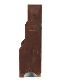 A Country Reddish-Brown Painted Pine Four-Tier Bucket Shelf
