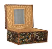 An English Beadwork Decorated Document Box