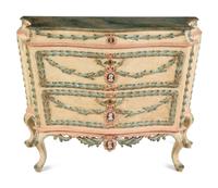 An Italian Painted Chest of Drawers