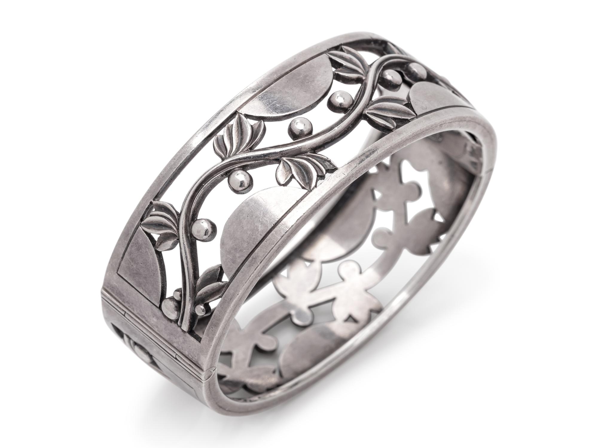 GEORG JENSEN, HARALD NIELSEN, STERLING SILVER BANGLE BRACELET
