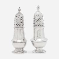Two silver casters Zachariah Brigden (1734-1787), Boston, MA, circa 1760