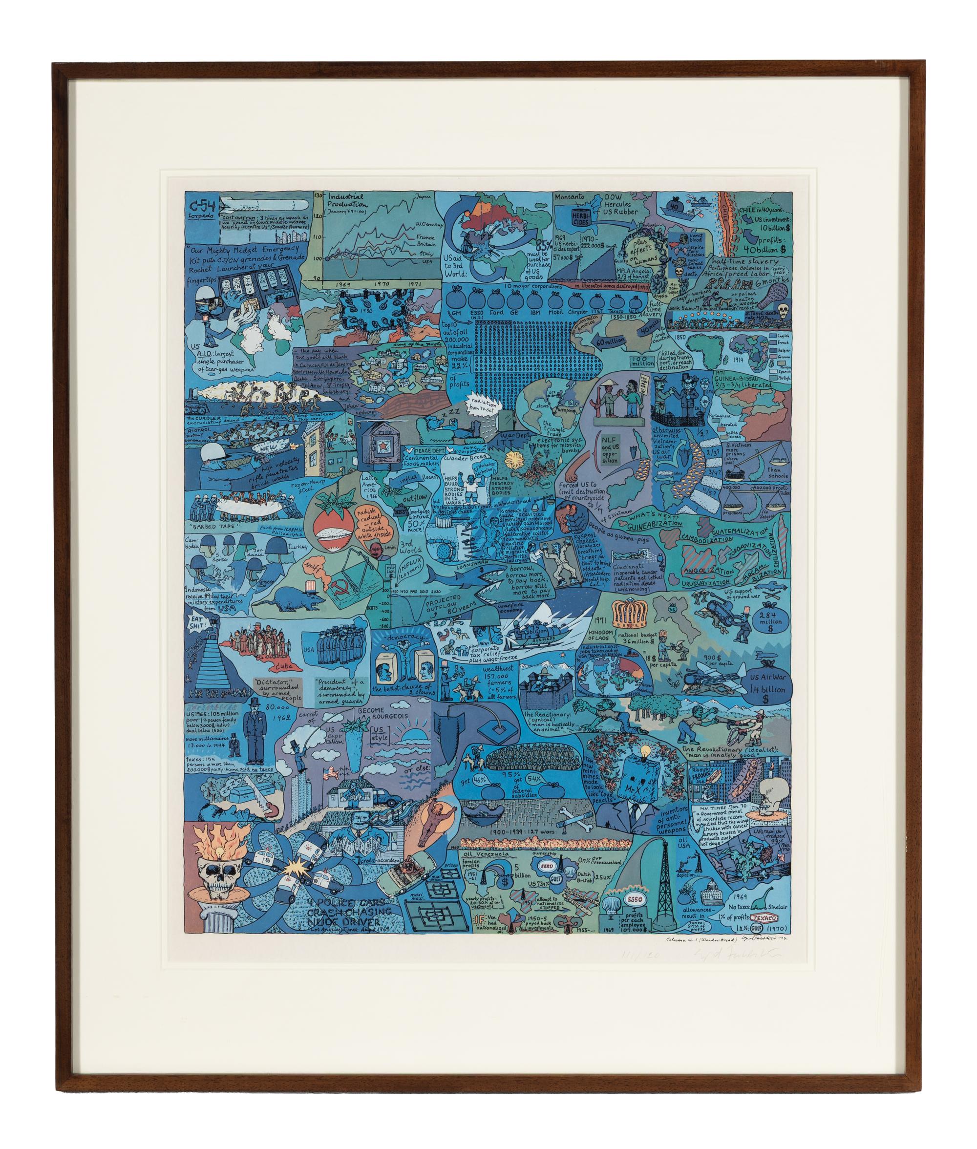 Öyvind Fahlström (Swedish, 1928–1976) — Column no. 1 (Wonder Bread) , 1972