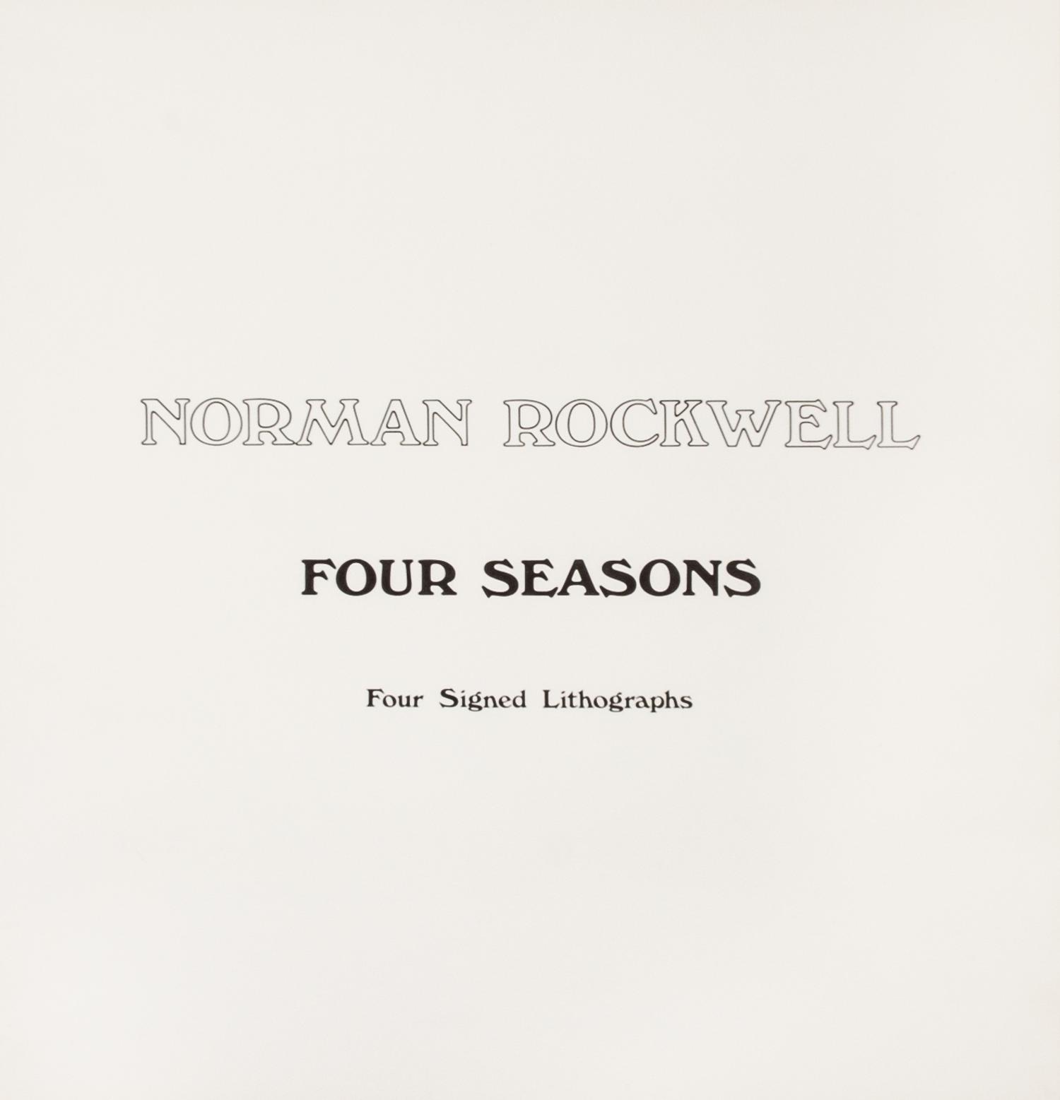 (CARICATURE) ROCKWELL, NORMAN. Four Seasons. New York, 1974. Limited edition, signed.