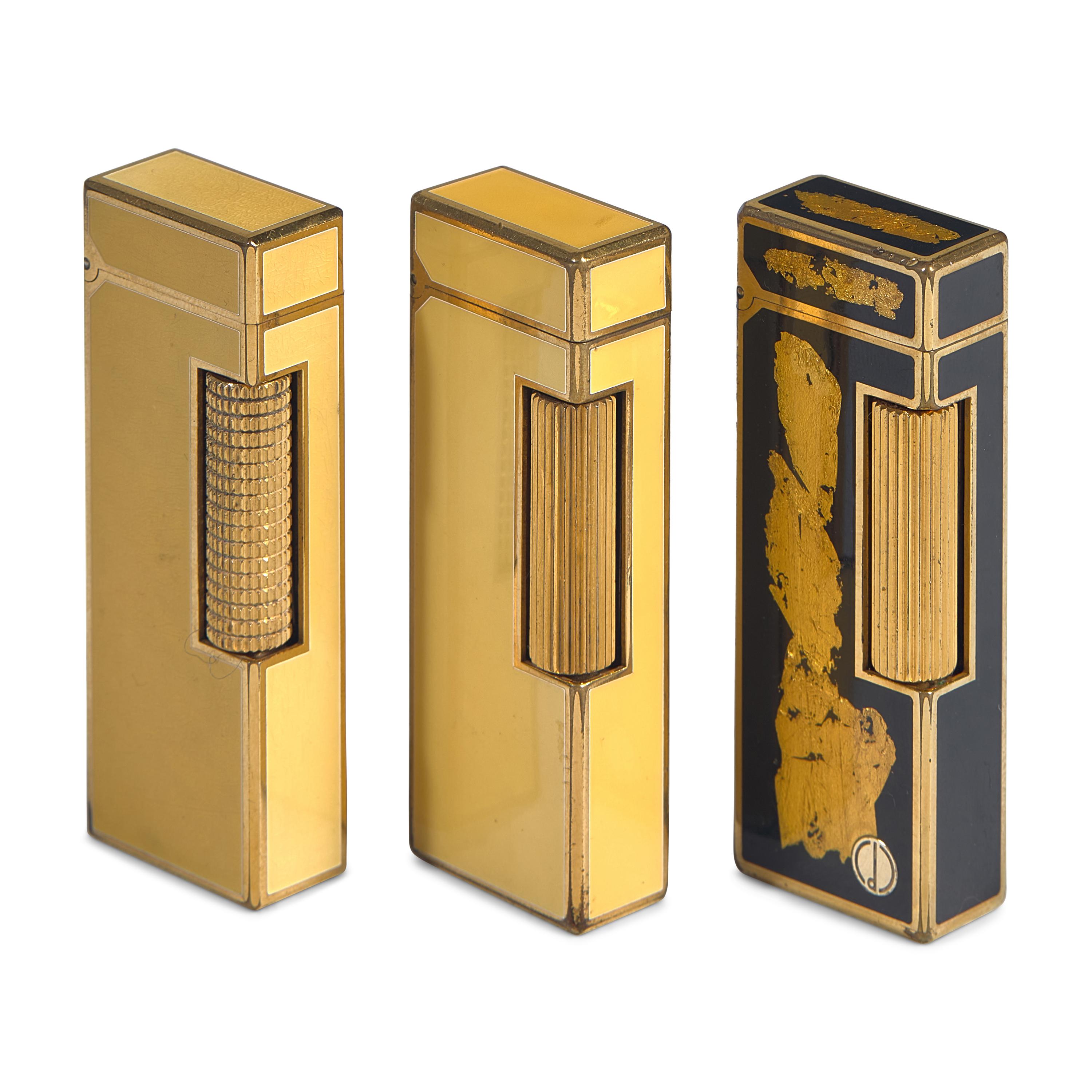 Three Dunhill Enameled Lighters