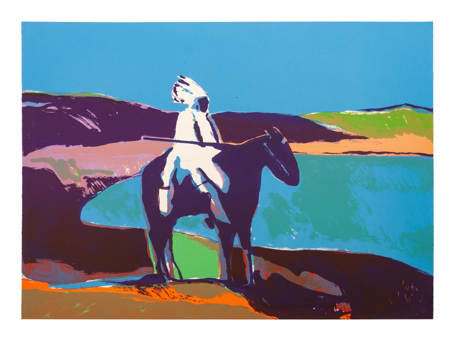 Lot is located and will ship from Denver, Colorado. Indian at the Lake (2nd State) edition 36/75, 1977