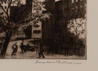 A group of four American prints (Otto Kuhler, No 7 Sp ; Armin Landeck, Excavation Site Manhattan ; Betty Waldo Parish, City Landscape; Bernard Gutmann , Fairy Tower NYC Downtown )