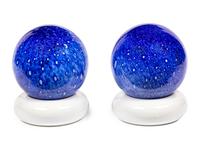 A Pair of Targetti Sankey Temptation Glass and Ceramic Table Lamps