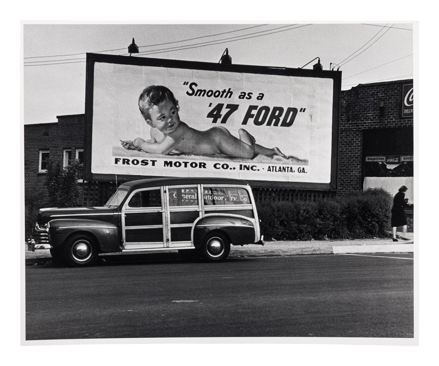 Philippe Halsman (1906-1997) Untitled ("Smooth as a 47 Ford" Billboard), c. 1947