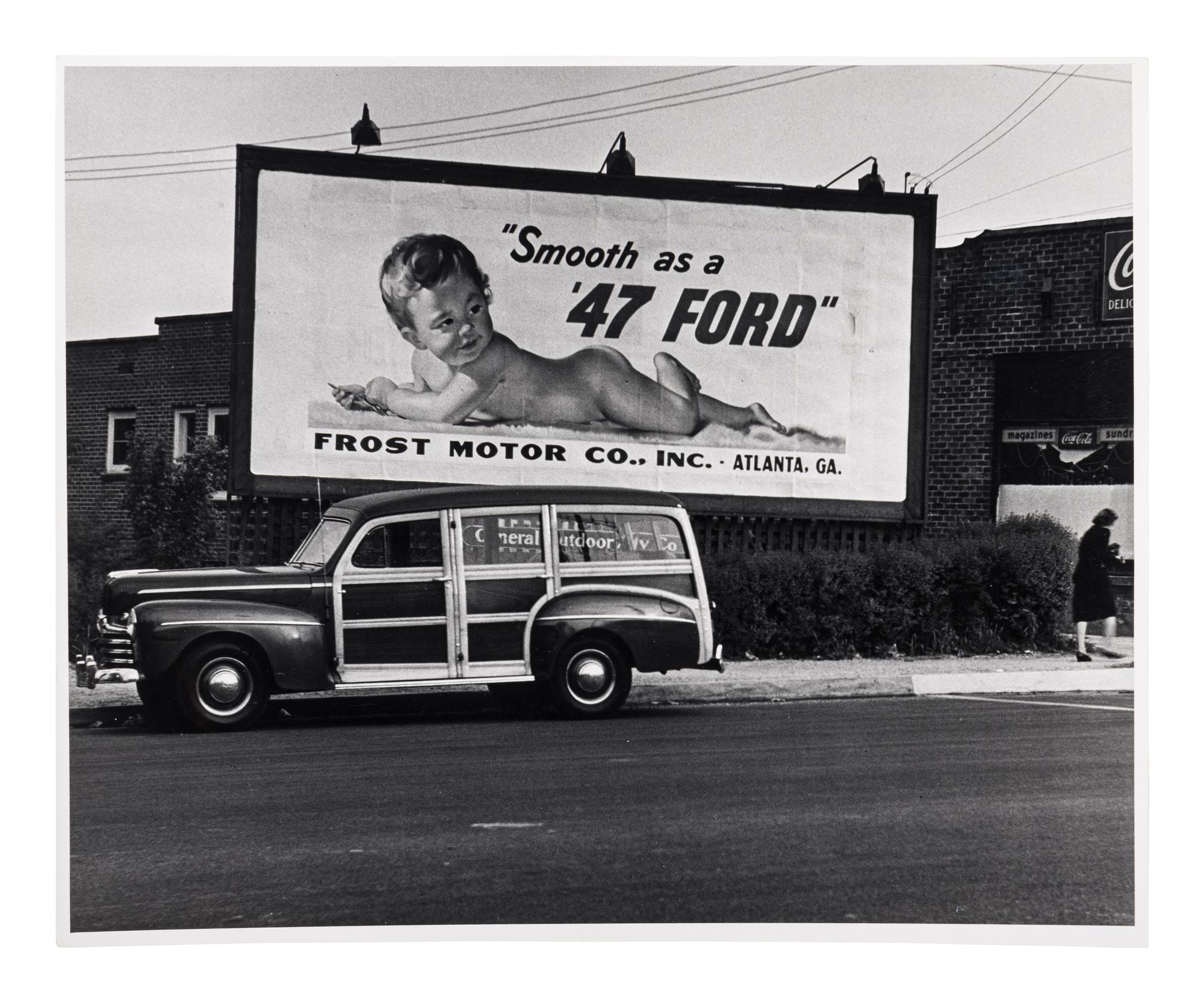 Philippe Halsman (1906-1997) Untitled ("Smooth as a 47 Ford" Billboard), c. 1947