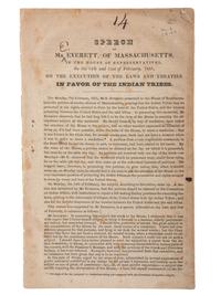 [NATIVE AMERICANS]. A group of 6 items related to Congress and the various states involvement with Native American affairs.