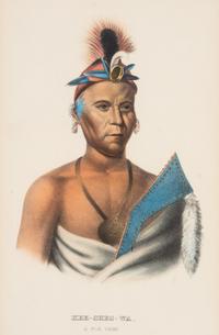 A Group of Five McKenney & Hall and George Catlin Prints